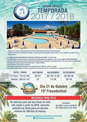 Exame Médico Temporada 2017 / 2018
