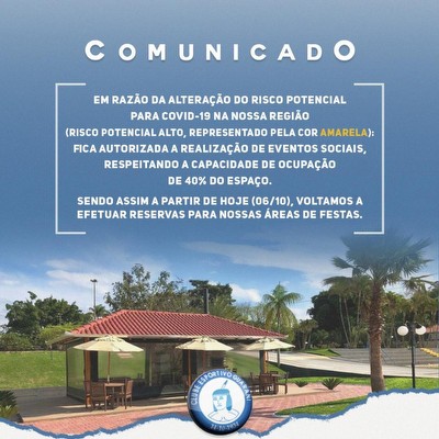 Comunicado Áreas de Festas