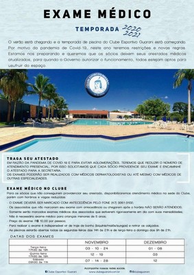Exame Médico Temporada 2020/2021