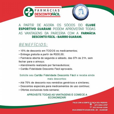 Benefícios Farmácia Desconto Fácil