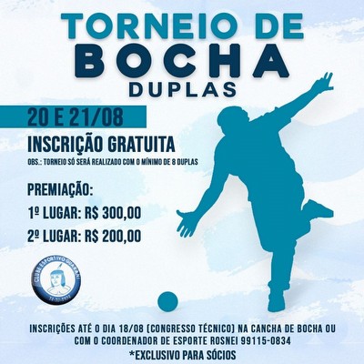 Torneio de bocha duplas